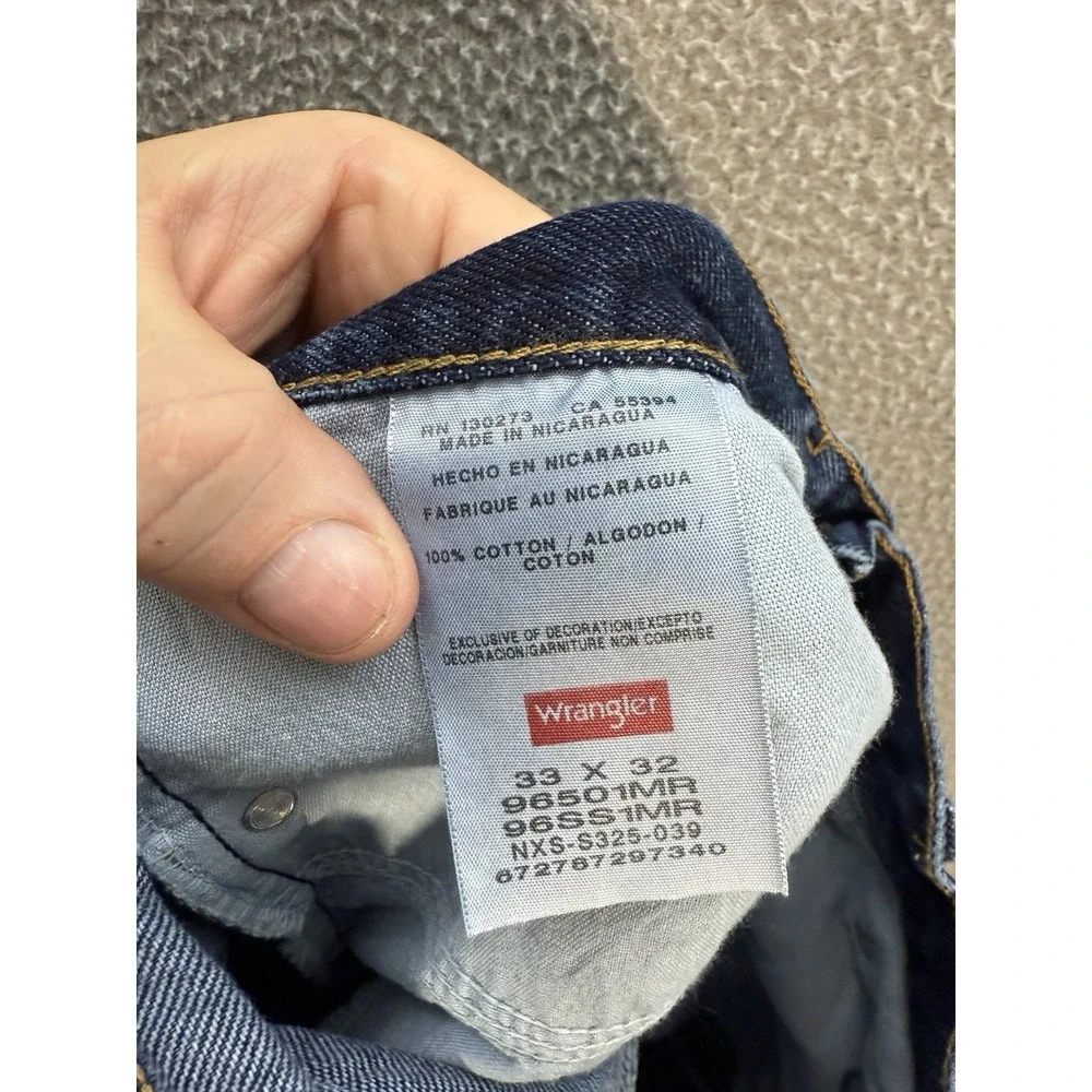 Wrangler‎ Jeans Mens 33x32 Blue Denim Regular Fit Workwear Chore Skater Grunge